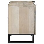 vidaXL Meuble TV Blanc 105 x 33 x 46 cm bois de manguier massif