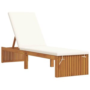 vidaXL Transat Bois d'acacia massif Huile Naturelle
