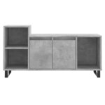 vidaXL Meuble TV Gris béton 100x35x55 cm Bois d'ingénierie