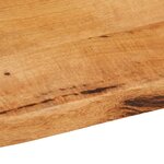 vidaXL Dessus de table 70x60x2 5 cm bord vivant bois massif manguier