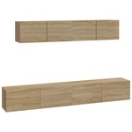 vidaXL Ensemble de meubles TV 4 Pièces Chêne sonoma Bois d'ingénierie