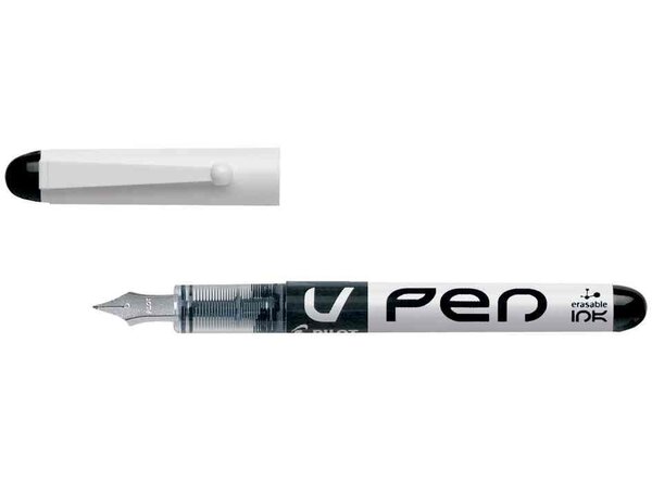 Stylo Plume Jetable V-Pen Effaçable pointe moyenne Noir PILOT