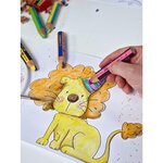 Crayon multi-talents woody 3 in 1 duo blanc-abricot STABILO