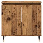 vidaXL Armoire de salle de bain vieux bois 58x33x60 cm bois ingénierie