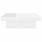 vidaXL Table basse blanc brillant 90x90x28 cm bois d'ingénierie