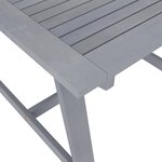 vidaXL Table à dîner de jardin Gris 88x88x74 cm Bois d'acacia massif