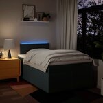 vidaXL Sommier à lattes de lit avec matelas Bleu 120x200 cm Tissu