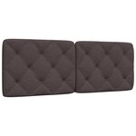vidaXL Coussin de tête de lit marron foncé 140 cm tissu