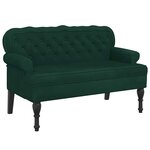 vidaXL Banc avec dossier vert foncé 119 5x64 5x75 cm velours