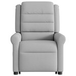 vidaXL Fauteuil inclinable de massage électrique gris nuage tissu