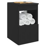 vidaXL Armoire de salle de bain Noir 30 x 41 x 50 cm Bois d'ingénierie