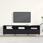 vidaXL Meuble TV Chêne noir 150 x 30 x 44.5 cm Bois d'ingénierie