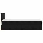 VidaXL Cadre de lit ottoman avec matelas noir 100x200cm velours