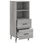 vidaXL Buffet Sonoma gris 34 5x34x90 cm Bois d'ingénierie