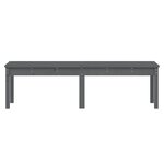 vidaXL Banc de jardin à 2 places gris 159 5x44x45cm bois massif de pin