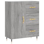 vidaXL Buffet haut Sonoma gris 69 5x34x180 cm Bois d'ingénierie