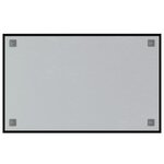 vidaXL Tableau noir magnétique mural Noir 80x50 cm Verre trempé