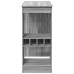 vidaXL Table de bar avec étagères sonoma gris bois d'ingénierie