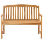 vidaXL Banc en Bois Sculpté en Rose 114 x 60 5 x 95 cm Naturel