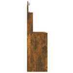 vidaXL Coiffeuse avec LED Chêne fumé 96x40x142 cm