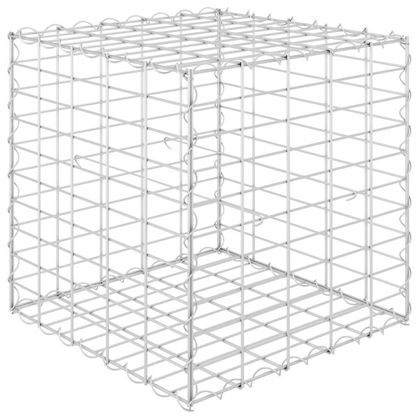 vidaXL Lit surélevé cube à gabion Fil d'acier 50x50x50 cm