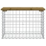 vidaXL Banc de jardin design gabion 63x31 5x42 cm bois de pin imprégné