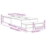 vidaXL Cadre de lit avec rangement Blanc 90 cm Bois d'ingénierie