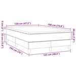 vidaXL Sommier à lattes de lit avec matelas crème 120x190 cm tissu