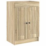 vidaXL Armoire sous évier de salle de bain Chêne Sonoma