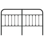 vidaXL Tête de lit métal noir 160 cm