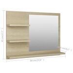 vidaXL Miroir de salle de bain chêne sonoma bois d’ingénierie