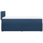 vidaXL Sommier à lattes de lit avec matelas Bleu 90x200 cm Tissu
