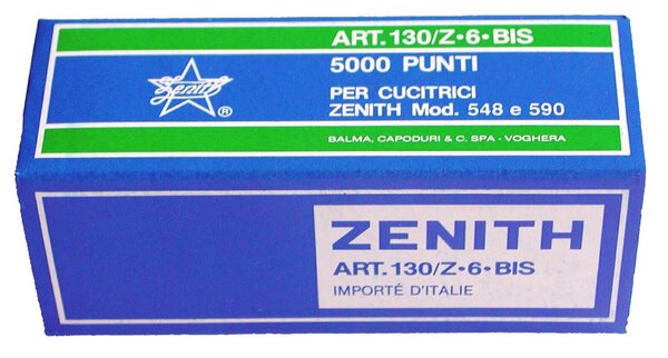 boite de 5000 agrafes '130/z 6 bis ZENITH
