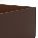 vidaXL Lavabo de salle de bain avec trop-plein Céramique Marron foncé