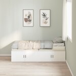 vidaXL Cadre de lit de rangement Blanc 80x200 cm