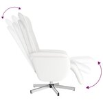 vidaXL Fauteuil inclinable avec repose-pieds blanc similicuir