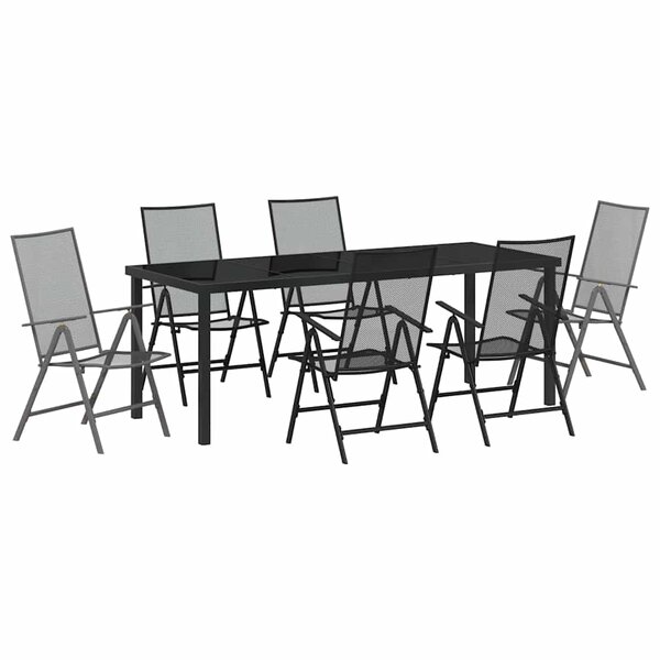 vidaXL Ensemble de salle à manger pour jardin 7 Pièces Anthracite