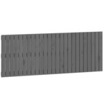 vidaXL Tête de lit murale Gris 159 5x3x60 cm Bois massif de pin