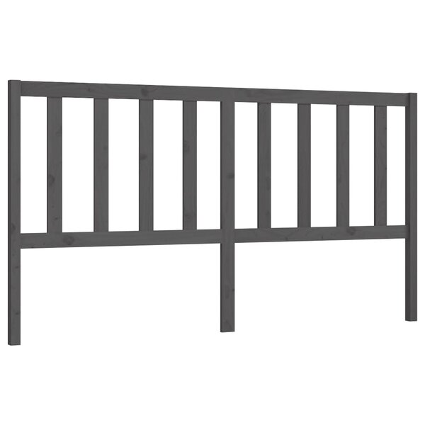 vidaXL Tête de lit Gris 186x4x100 cm Bois massif de pin