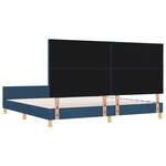 vidaXL Cadre de Lit Bleu 200x200 cm Tissu