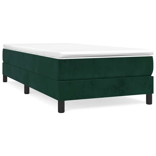 vidaXL Sommier à lattes de lit avec matelas Vert foncé 90x200 cm