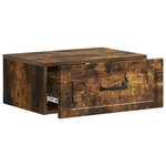vidaXL Cabinet de chevet mural 2 Pièces Chêne fumé 49 x 34 5 x 20 cm