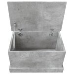 vidaXL Boîte de rangement gris béton 50x30x28 cm bois d'ingénierie