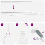 vidaXL Store Rétractable Automatique avec LED Blanc 600x350 cm