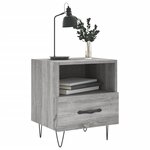 vidaXL Table de chevet sonoma gris 40x35x47 5 cm bois d’ingénierie