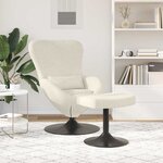 vidaXL Chaise Œuf avec Pouf Crème Velours