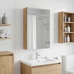 vidaXL Armoire Miroir de Salle de Bain Chêne artisan 30 x 10 5 x 50 cm