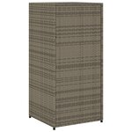 vidaXL Armoire de rangement de jardin gris 55x55x111 cm résine tressée
