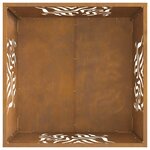 vidaXL Braise Marron 60 x 60 x 40 cm Acier résistant aux intempéries