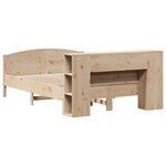 vidaXL Lit bibliothèque sans matelas 135x190 cm bois de pin massif